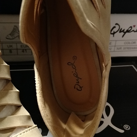 Taupe Peep Toe Booties - Picture 7 of 10